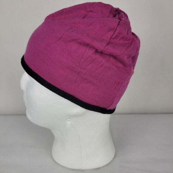 Icebreaker X Cabelas Merino Wool Beanie Hat One Size Reversible Black Pink FLAWS - Picture 16 of 16